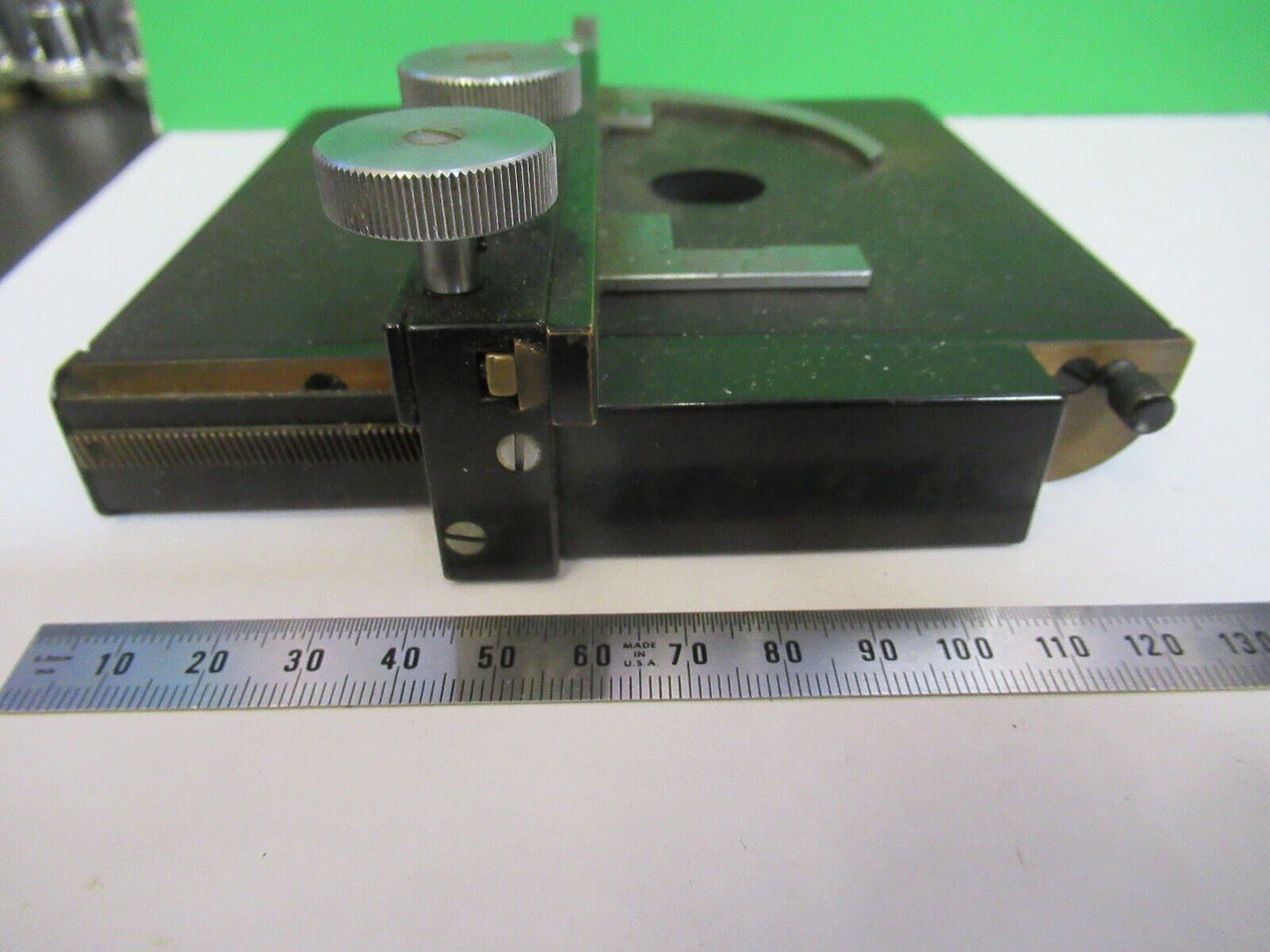 BAUSCH LOMB VINTAGE STAGE TABLE XY ANTIQUE MICROSCOPE PART AS PICTURED &Q4-A-43