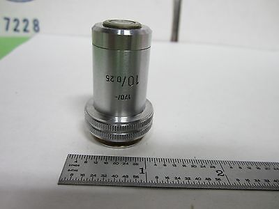 MICROSCOPE PART OBJECTIVE LEITZ WETZLAR GERMANY 10X  OPTICS AS IS BIN#R6-12