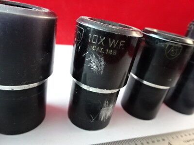 for parts LOT EYEPIECES OPTICAL AO BL MICROSCOPE PART OPTICS AS IS #54-A-12