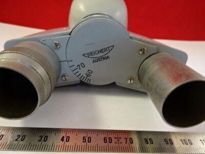 REICHERT AUSTRIA HEAD BINOCULAR MICROSCOPE PART OPTICS AS IS &90-B-04