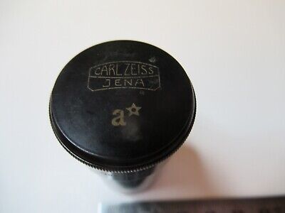 EMPTY ANTIQUE BRASS OBJECTIVE CAN CARL ZEISS a* MICROSCOPE AS PICTURED &14-C-12