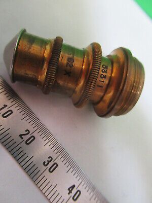 ANTIQUE BRASS SPENCER 62X LENS OBJECTIVE MICROSCOPE PART AS PICTURED &Z9-A-60