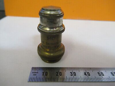 ANTIQUE HENSOLDT WETZLAR "140" OBJECTIVE MICROSCOPE PART AS PICTURED P9-A-56