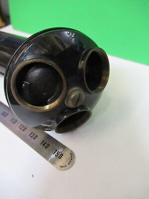 ANTIQUE BRASS TUBUS + NOSEPIECE BAUSCH LOMB MICROSCOPE PART AS PICTURED &Q9-A-37