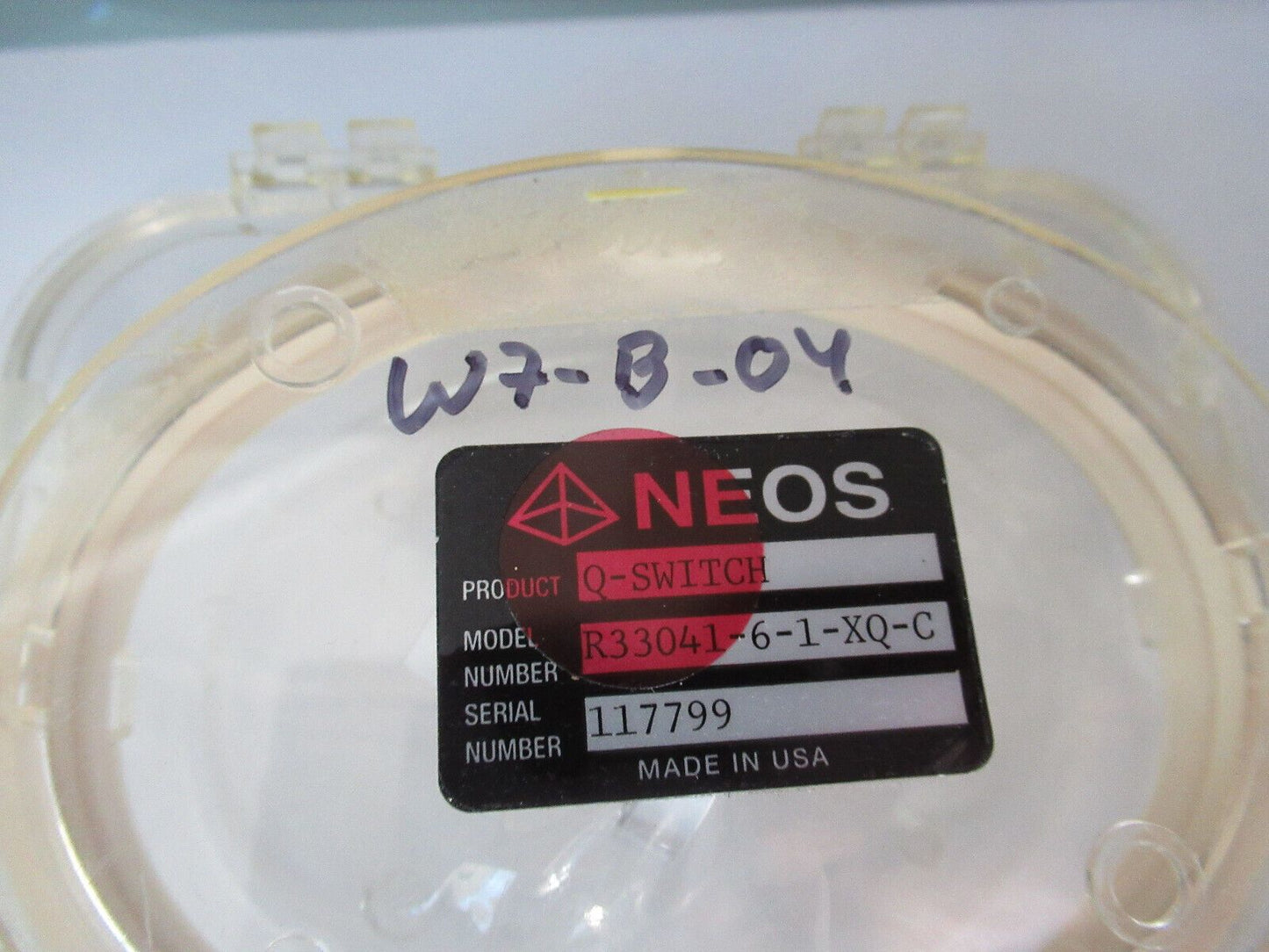 OPTICAL PRO NEOS  R33041-6-1-XQ-C Q-SWITCH OPTICS AS PICTURED &W7-B-04