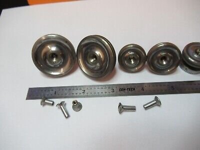 ANTIQUE LEITZ GERMANY SET OF BRASS KNOBS MICROSCOPE PART AS PICTURED &W8-A-20