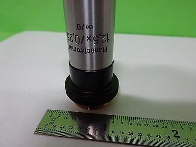 MICROSCOPE PART OBJECTIVE AUS JENA 12.5X PLANACHROMAT OPTICS AS IS BIN#K1-M-31