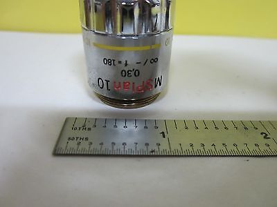 FOR PARTS MICROSCOPE OLYMPUS OBJECTIVE MSPLAN 10X IC OPTICS AS IS BN#T8-28