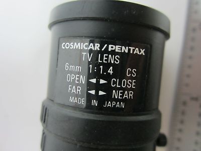 LENS TV VIDEO CAMERA INSPECTION COSMICAR PENTAX AS IS OPTICS BIN#8X-T-14