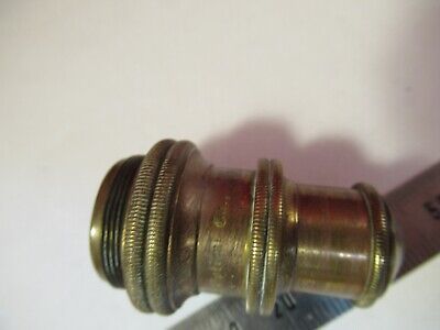 ANTIQUE BRASS OBJECTIVE BAUSCH LOMB 8mm MICROSCOPE OPTICS AS PICTURED #10-B-18