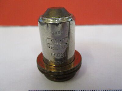 ANTIQUE CARL ZEISS GERMANY OBJECTIVE 10 MICROSCOPE PART AS PICTURED &8Z-A-125