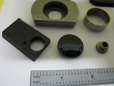 LOT 12 EA MICROSCOPE PART ACCESSORIES  REICHERT LEITZ NIKON ETC AS IS BIN#T9-31