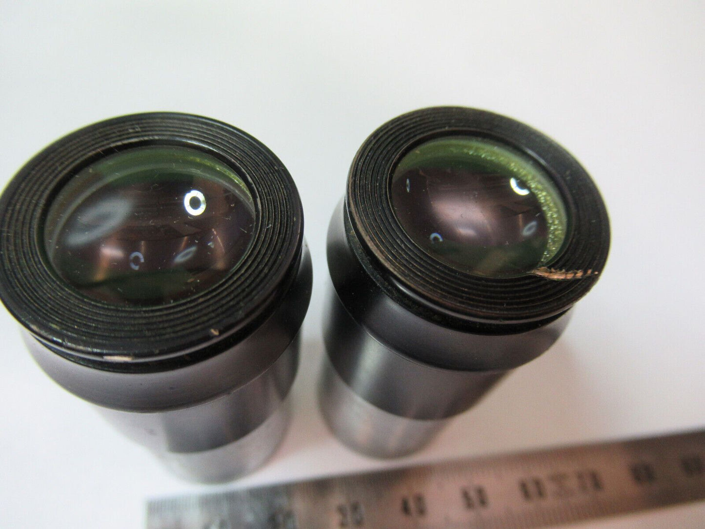 ANTIQUE SPENCER PAIR 9X EYEPIECE LENS MICROSCOPE PART AS PICTURED R2-A-30