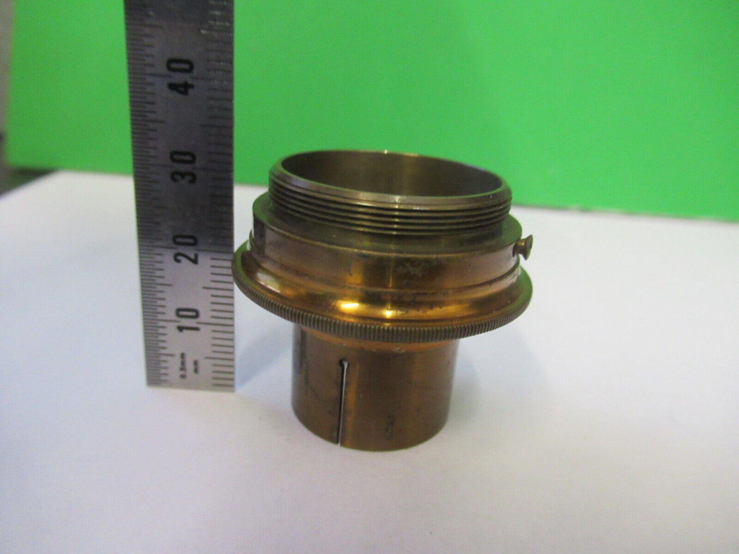 ANTIQUE BRASS EYEPIECE HOLDER UNKNOWN MICROSCOPE PART AS PICTURED Z4-B-72