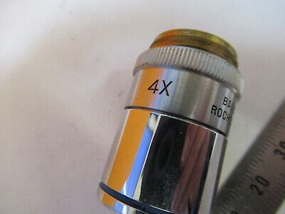 INDUSTRIAL LENS BAUSCH LOMB OBJECTIVE 4X MICROSCOPE PART AS PICTURED #P4-B-38