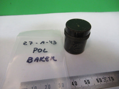 ANTIQUE BRASS C. BAKER LONDON LENS POLARIZER MICROSCOPE PART AS PICTURED Z7-A-43