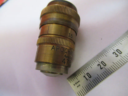 ANTIQUE APO BAUSCH LOMB OBJECTIVE 47.5X  MICROSCOPE PART AS PICTURED &S9-A-53