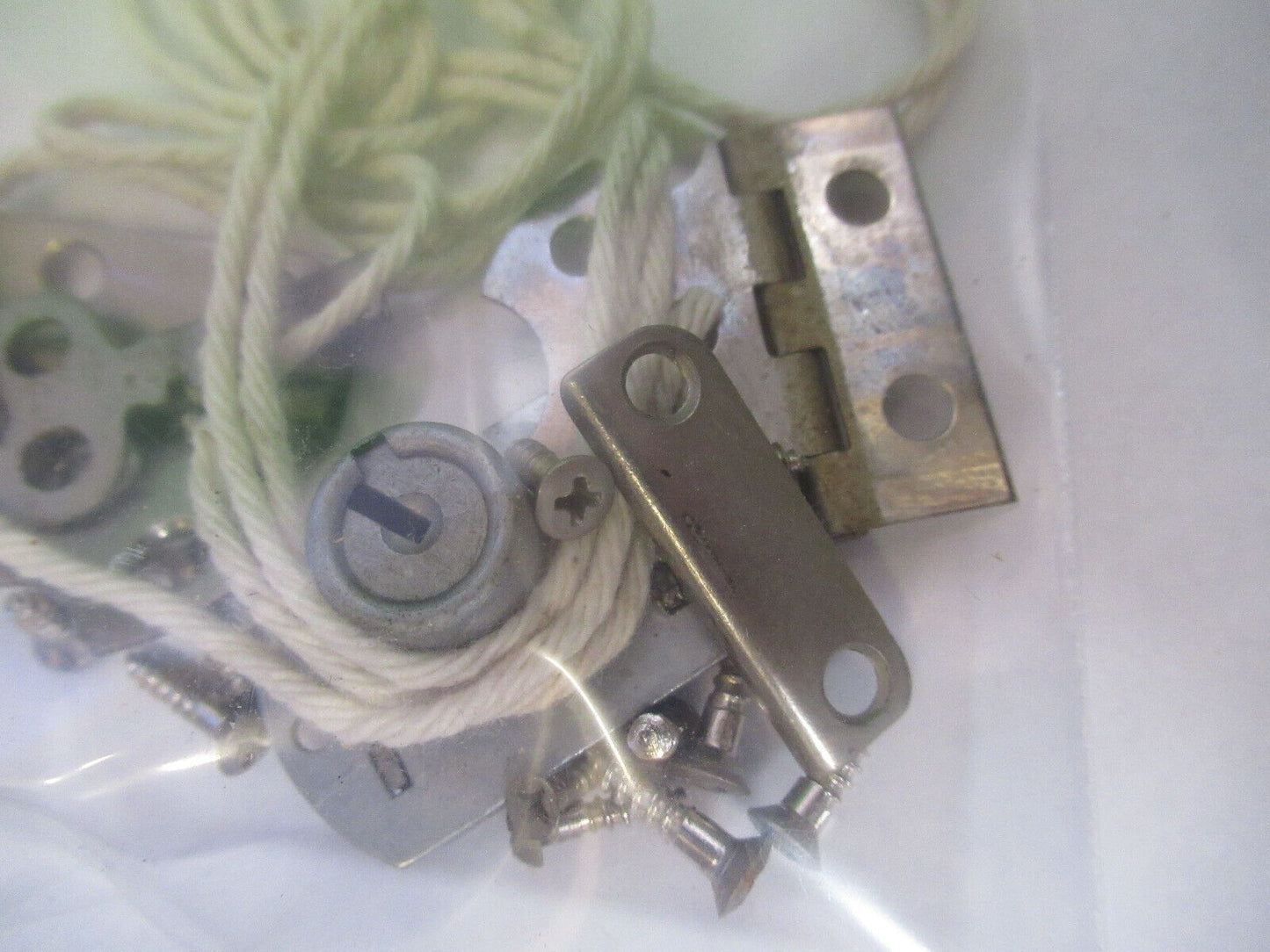 BAUSCH LOMB LOCK + KEY+ HINGES  ASSEMBLY MICROSCOPE PART AS PICTURED #R9-B-22