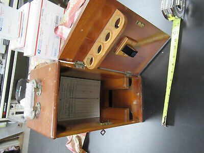 EMPTY BAUSCH LOMB WOOD CABINET ANTIQUE MICROSCOPE PART AS PICTURED #TB-5