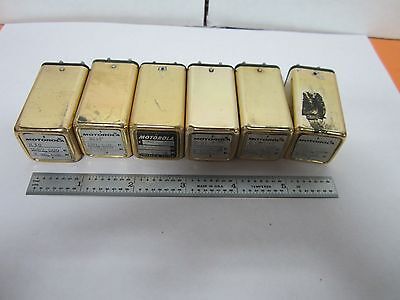 LOT 6 EA MOTOROLA QUARTZ CRYSTAL FREQUENCY CONTROL RADIO AS IS BIN#K6-06