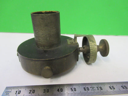 ANTIQUE BRASS SLIT ADJUST UNKNOWN RARE COLLIMATOR SCOPE PART AS PICTURE Z4-B-94