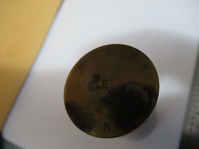 CARL ZEISS JENA "a2" EMPTY BRASS OBJECTIVE CAN MICROSCOPE AS PICTURED &F5-A-87