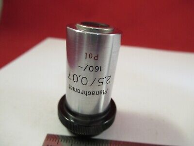 ZEISS GERMANY POLARIZER POL OBJECTIVE 2.5X /160 MICROSCOPE PART AS PIC &12-A-26