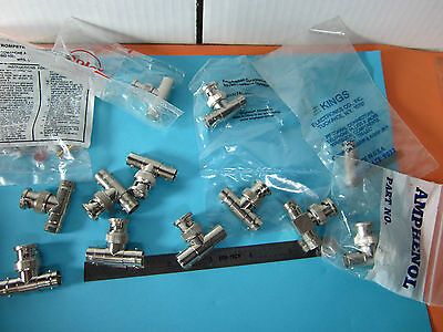 LOT 13 PCS BNC RF MICROWAVE CONNECTORS T BNC AS IS  BIN#B8-12