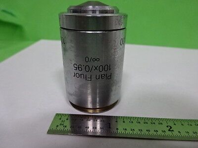 MICROSCOPE PART POLYVAR REICHERT OBJECTIVE 100X FLUOR LENS OPTICS AS IS #AF-E-09