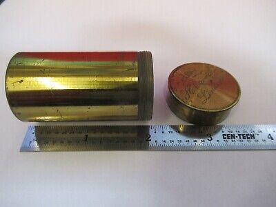 ANTIQUE BRASS HENRY CROUCH LONDON EMPTY OBJECTIVE CANISTER AS PICTURED &Q1-A-05