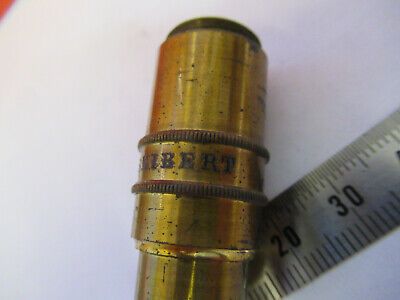 ANTIQUE BRASS SEIBERT GERMANY OBJECTIVE "O" MICROSCOPE PART AS PICTURED #F6-B-93