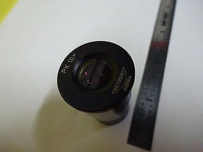 OPTICAL MICROSCOPE PART REICHERT AUSTRIA EYEPIECE PK 10X OPTICS AS IS BIN#X2-26