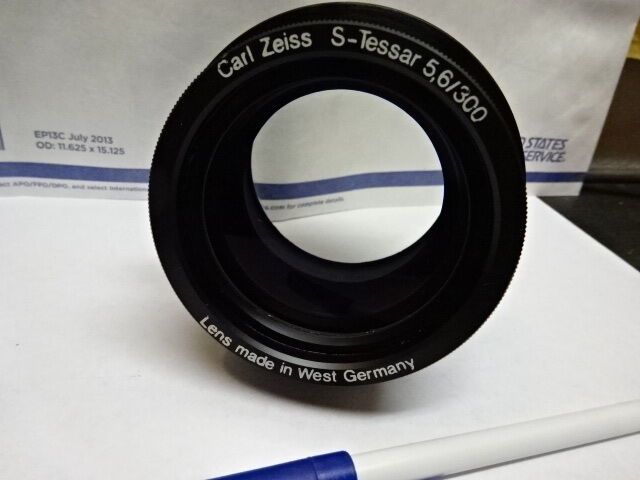 OPTICAL LENS CARL ZEISS GERMANY S-TESSAR 5.6/300  OPTICS AS PICTURED  #82-12