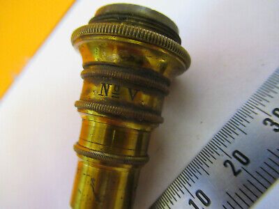 ANTIQUE SEIBERT GERMANY OBJECTIVE "V" LENS MICROSCOPE PART AS PICTURED &A2-FT-49