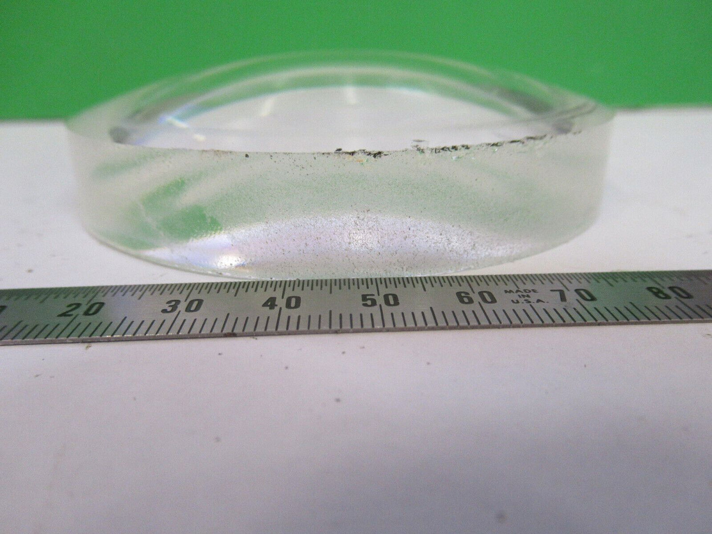 OPTICAL LARGE CONVEX CONCAVE GLASS LENS LASER OPTICS AS PICTURED &W5-B-69