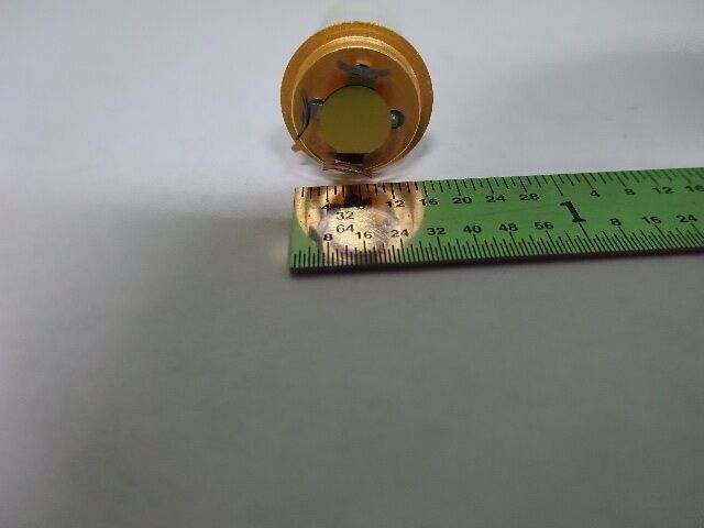 QUARTZ RADIO CRYSTAL MOUNTED GOLD PLATED BENDIX FREQUENCY CONTROL #AQ-49