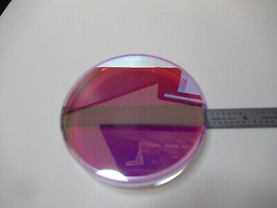 OPTICAL FLAT COATED 3" DIAMETER FUSED SILICA ZYGO OPTICS AS PICTURED &16-A-15