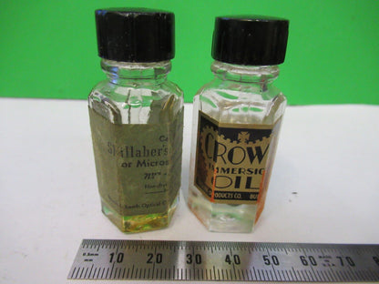 BAUSCH LOMB LOT IMMERSION OIL ANTIQUE BOTTLE MICROSCOPE PART AS PICTURED R1-A-88