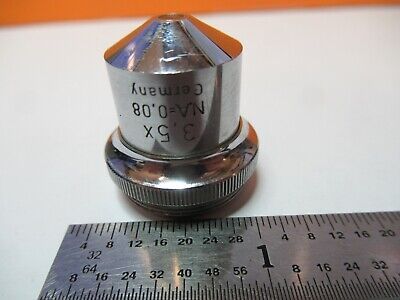 SEIBERT GERMANY 3.5X OBJECTIVE LENS OPTICS MICROSCOPE PART AS PICTURED &W8-A-28