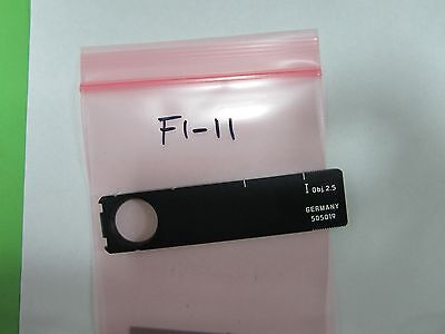 MICROSCOPE LEITZ SLIDE FILTER OBJ. 2.5 OPTICS BIN#F1-11