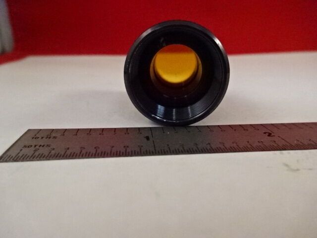 MICROSCOPE PART RARE FILTER YELLOW 1.0 mm OBJECTIVE OPTICS AS IS #R6-B-60