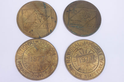 Boy Scouts of America "On My Honor I Will do My Best" Token & 1977 National Jamboree Coins