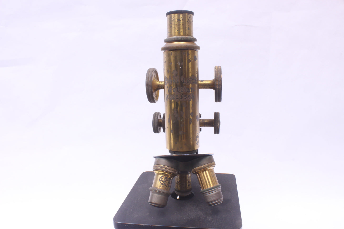 Ernst Leitz Wetzlar Antique Brass Microscope (253599)