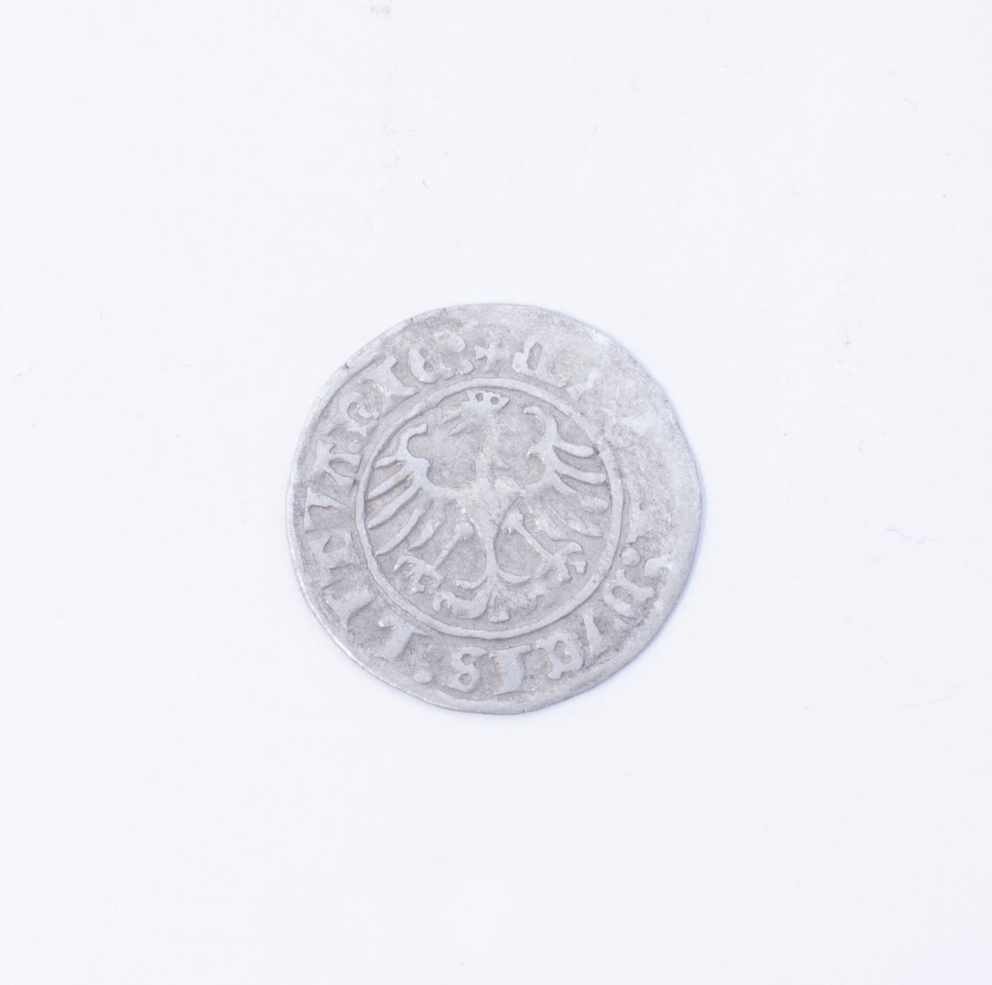 Antique Silver Pre-Polish-Lithuanian Commonwealth 1/2 Grosz Coin from 1510