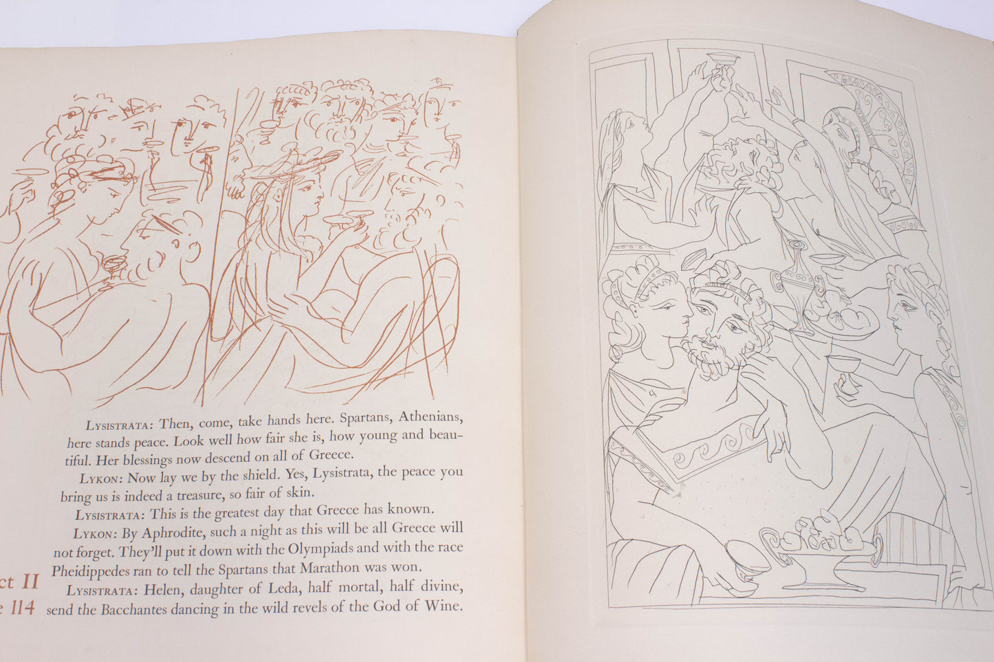 Lysistrata Book Signed by Pablo Picasso and Including Six Original Etchings