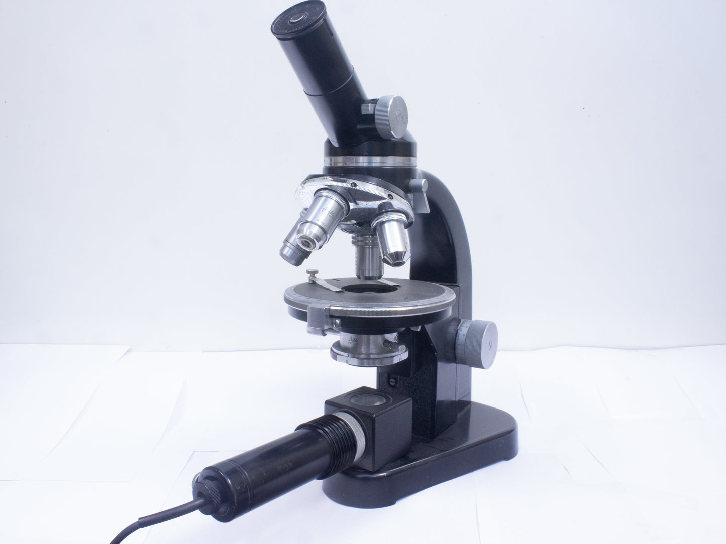 MICROSCOPE POLARIZING POL LEITZ WETZLAR GERMANY BERTRAND OPTICS AS IS B#top