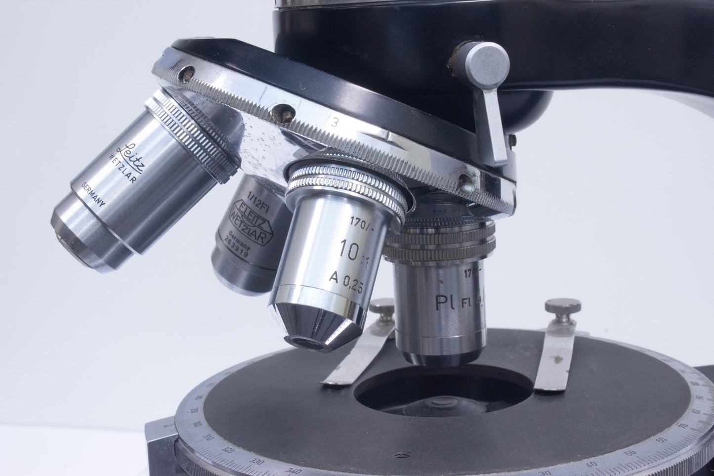 MICROSCOPE POLARIZING POL LEITZ WETZLAR GERMANY BERTRAND OPTICS AS IS B#top