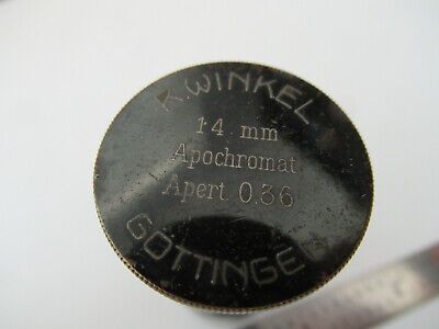 ANTIQUE R. WINKEL EMPTY BRASS APO OBJECTIVE CAN MICROSCOPE PART AS PIC &F2-A-108