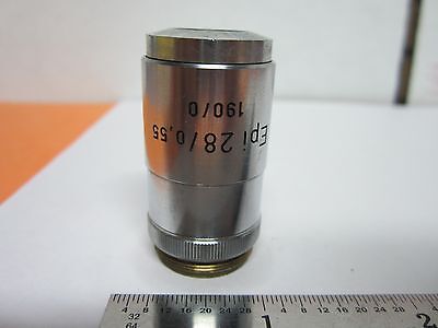 MICROSCOPE OBJECTIVE REICHERT AUSTRIA EPI 28X OPTICS BIN#B3-D-15