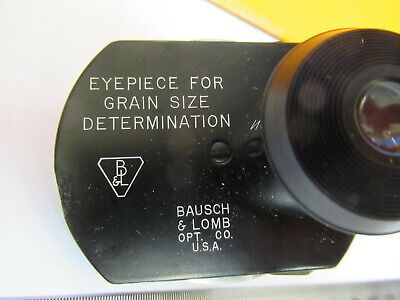 BAUSCH LOMB EYEPIECE GRAIN SIZE MEASUREMENT MICROSCOPE PART AS PICTURED &8Y-A-93